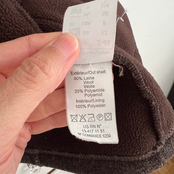 Saint James Wool Toggle Zip Jacket Brown Size Small Made in France - Picture 9 of 11